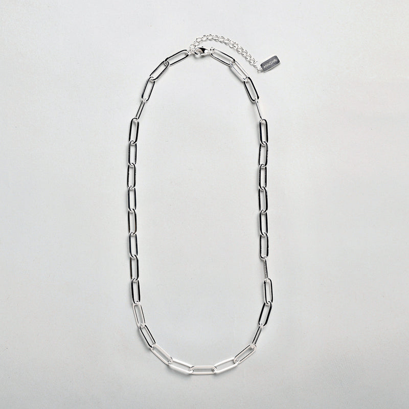 AC - Classic Lenk chain, 925S silverplated, 40 + 5CM