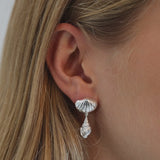 Roar of Conch Earring, 925S Sterling silver plated
