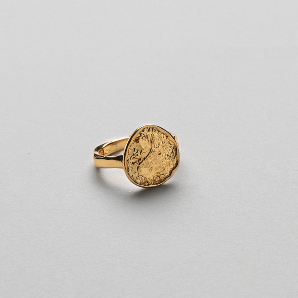 Bornholm Round Ring, 18K Goldplated