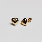 Mini Heart Earstick, shiny finish, 18K Goldplated