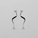 Ripple Earstick, 925S Sterling silver plated